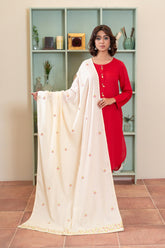 1 Piece Shawl in Off White Lawn Karandi (CZ3258)